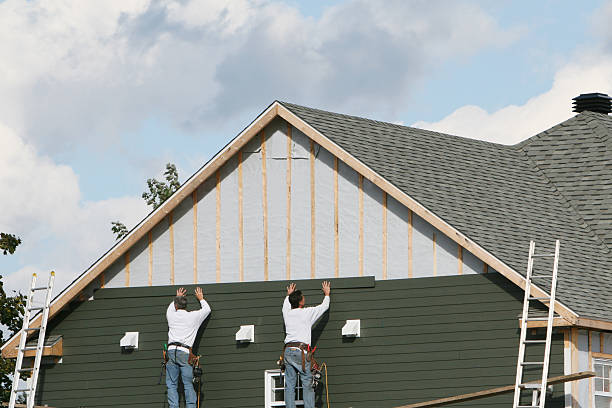 Professional Siding technician working in Camden, OH